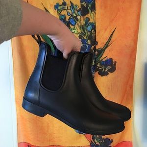ASOS Black Chelsea Ankle Rain boots
